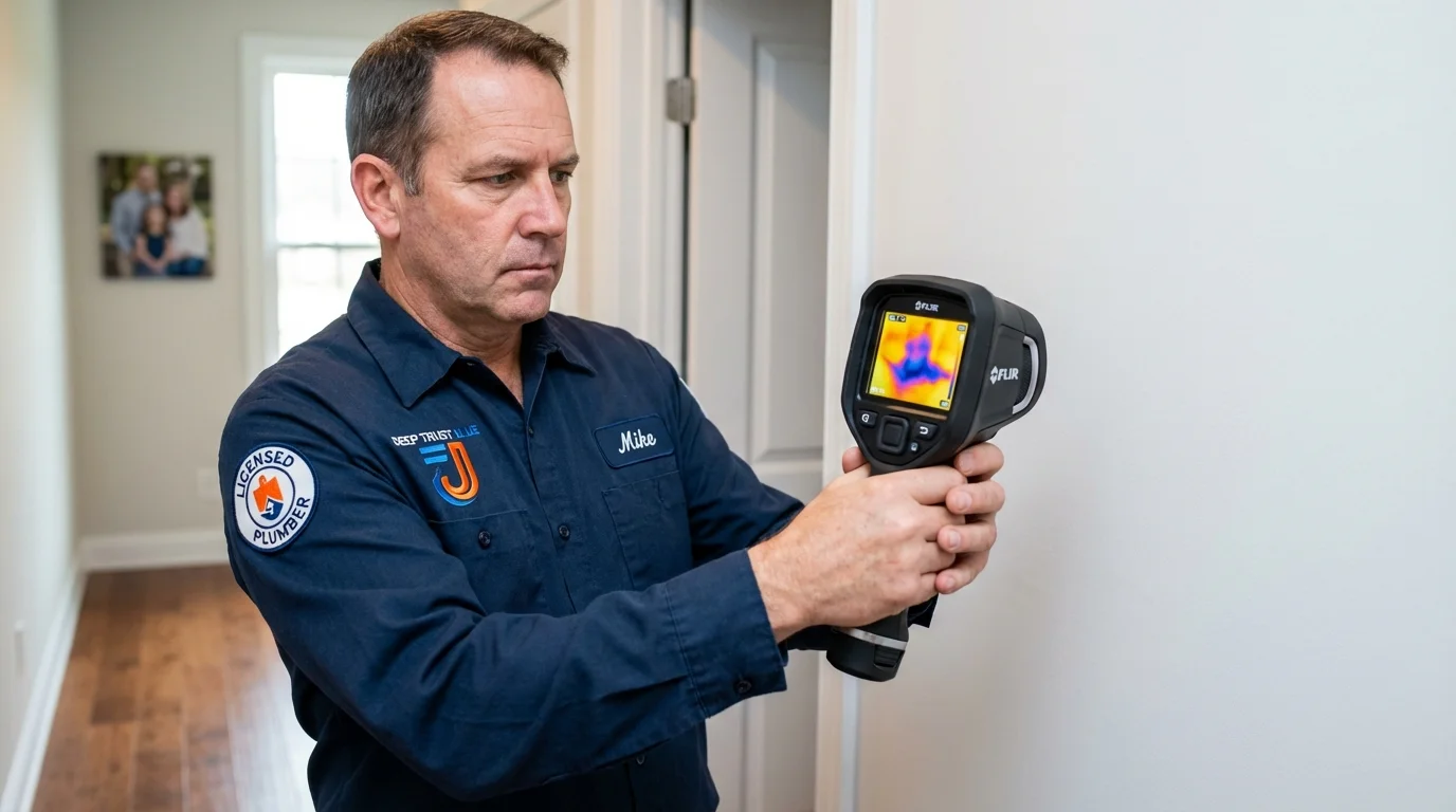 Thermal imaging leak detection by Johns Plumbing LLC in Holyoke